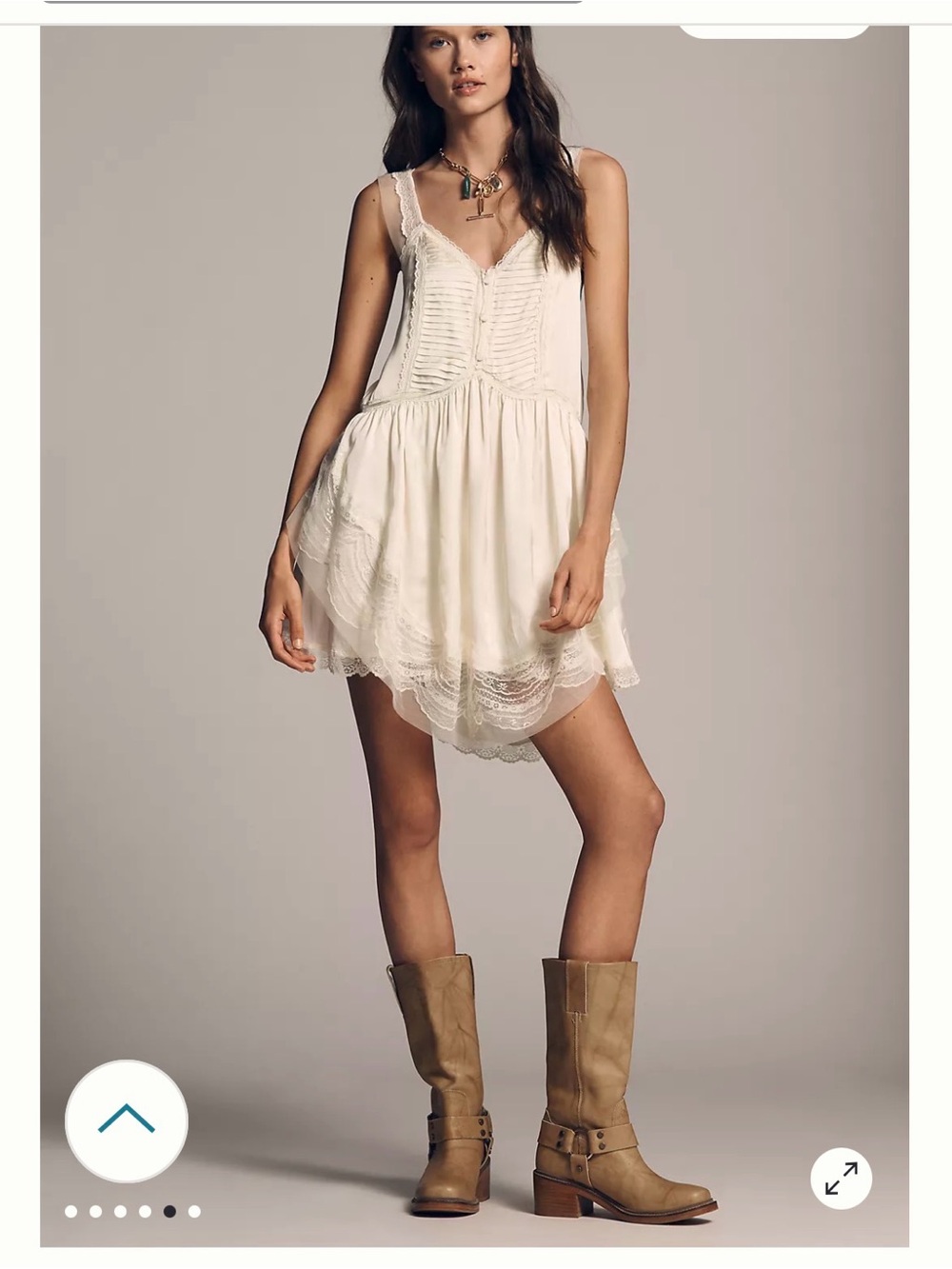NWT By Anthropologie Lacey Satin Slip Dress - size XL
